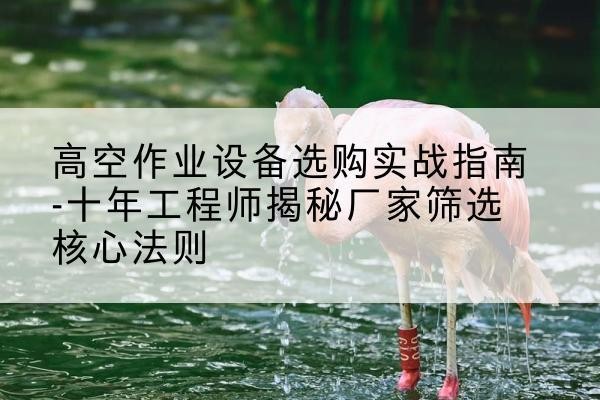 博爱剪叉式升降机厂家-高空作业设备选购实战指南-十年工程师揭秘厂家筛选核心法则
